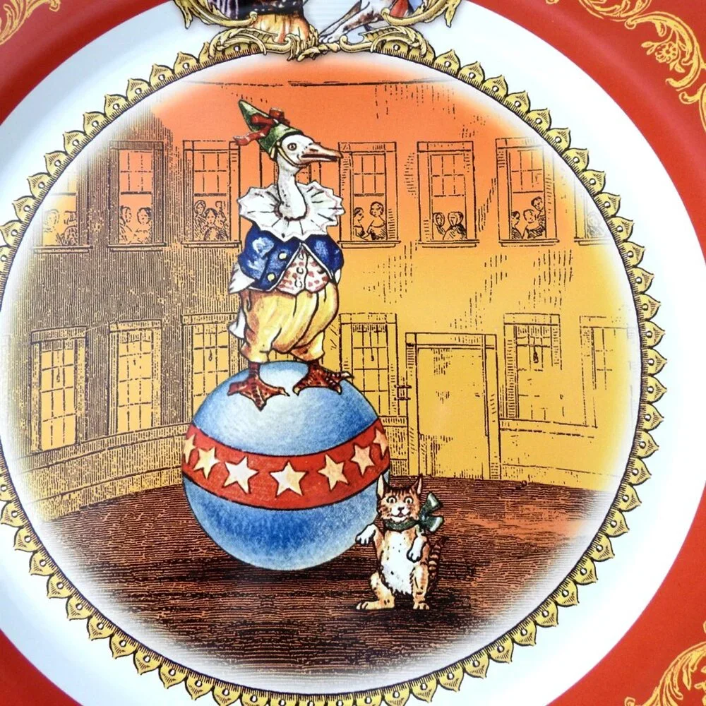 2006 Restoration Hardware Tin Plate Circus Goose Cat Like New